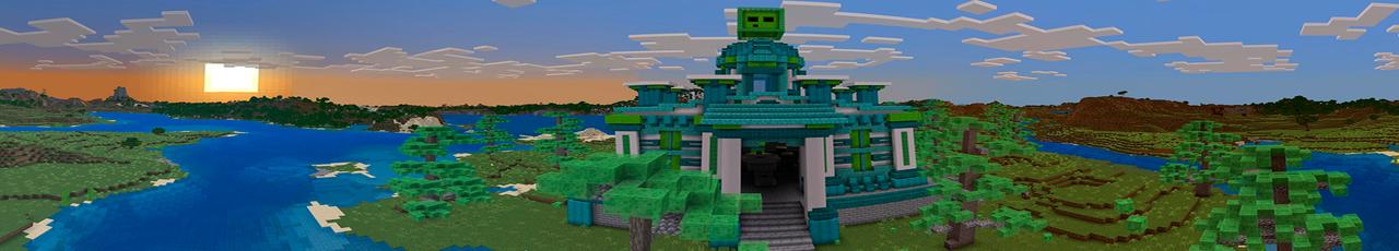 Panorama of the Minecraft Bedrock Marketplace product Slime Temple created by Kora Studios.