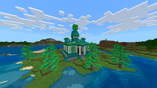 Screenshot of the Minecraft Bedrock Marketplace product Slime Temple created by Kora Studios.