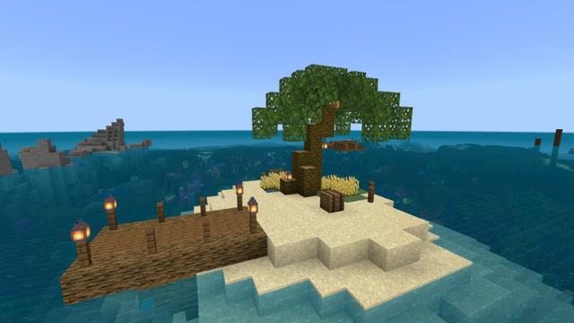 Screenshot of the Minecraft Bedrock Marketplace product Survival Island created by Kora Studios.