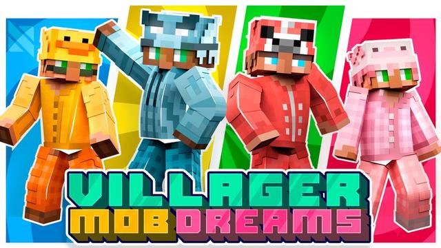 Thumbnail of the Minecraft Bedrock Marketplace product Villager Mob Dreams created by Kora Studios.