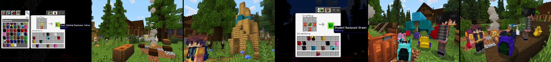 Panorama of the Minecraft Bedrock Marketplace product BACKPACKS: CRAFTABLE 2 created by Kreatik Studios.