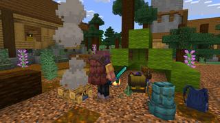 Screenshot of the Minecraft Bedrock Marketplace product BACKPACKS: CRAFTABLE! created by Kreatik Studios.