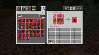 Screenshot of the Minecraft Bedrock Marketplace product BACKPACKS: CRAFTABLE! created by Kreatik Studios.