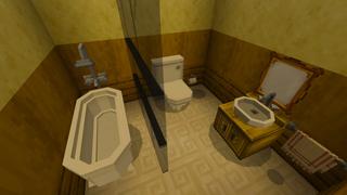 Screenshot of the Minecraft Bedrock Marketplace product Bathroom Furniture created by Kreatik Studios.