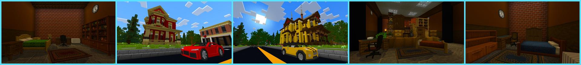 Panorama of the Minecraft Bedrock Marketplace product Bedroom Furniture created by Kreatik Studios.