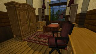 Screenshot of the Minecraft Bedrock Marketplace product Bedroom Furniture created by Kreatik Studios.