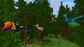 Screenshot of the Minecraft Bedrock Marketplace product Birds: Tropical created by Kreatik Studios.