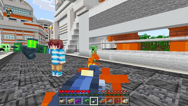 Screenshot of the Minecraft Bedrock Marketplace product BLASTERS created by Kreatik Studios.