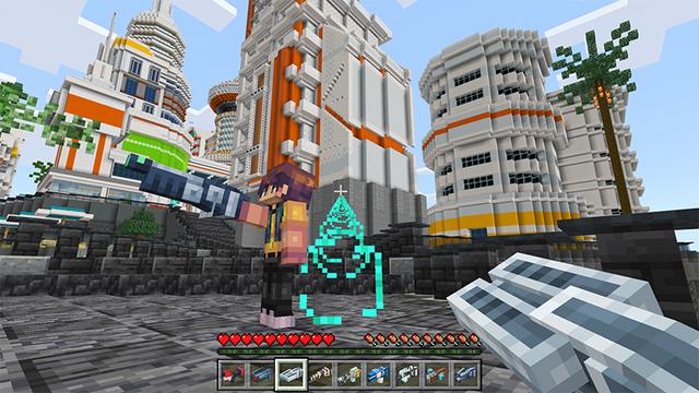 Screenshot of the Minecraft Bedrock Marketplace product BLASTERS created by Kreatik Studios.