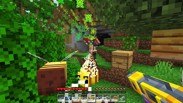 Screenshot of the Minecraft Bedrock Marketplace product BLASTERS created by Kreatik Studios.