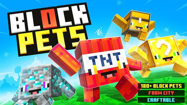 Thumbnail of the Minecraft Bedrock Marketplace product BLOCK PETS CRAFTABLE created by Kreatik Studios.