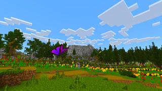 Screenshot of the Minecraft Bedrock Marketplace product Butterflies created by Kreatik Studios.