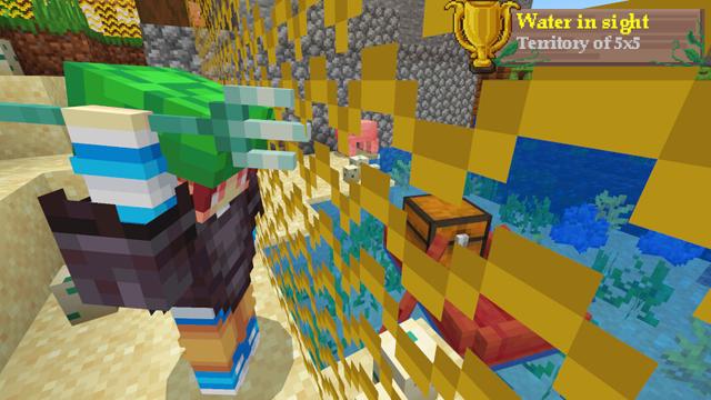 Screenshot of the Minecraft Bedrock Marketplace product CAPTIVE SURVIVAL created by Kreatik Studios.