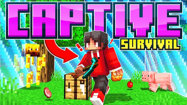 Thumbnail of the Minecraft Bedrock Marketplace product CAPTIVE SURVIVAL created by Kreatik Studios.