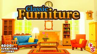 Thumbnail of the Minecraft Bedrock Marketplace product Classic Furniture created by Kreatik Studios.