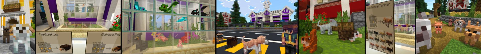 Panorama of the Minecraft Bedrock Marketplace product CRAFTABLE PETS created by Kreatik Studios.