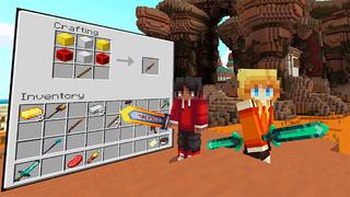 Screenshot of the Minecraft Bedrock Marketplace product CRAFTABLE WEAPONS created by Kreatik Studios.