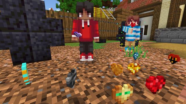Screenshot of the Minecraft Bedrock Marketplace product CUSTOM HEARTS EVOLVE created by Kreatik Studios.
