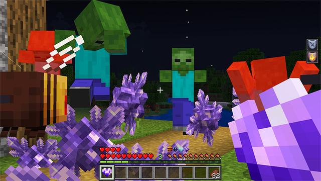 Screenshot of the Minecraft Bedrock Marketplace product Custom Hearts Add-On created by Kreatik Studios.