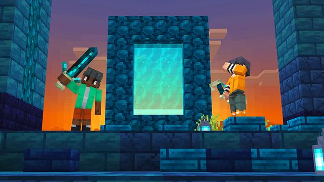 Screenshot of the Minecraft Bedrock Marketplace product Deep Dark Dimension Add-On created by Kreatik Studios.