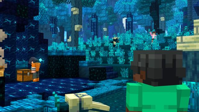 Screenshot of the Minecraft Bedrock Marketplace product Deep Dark Dimension Add-On created by Kreatik Studios.