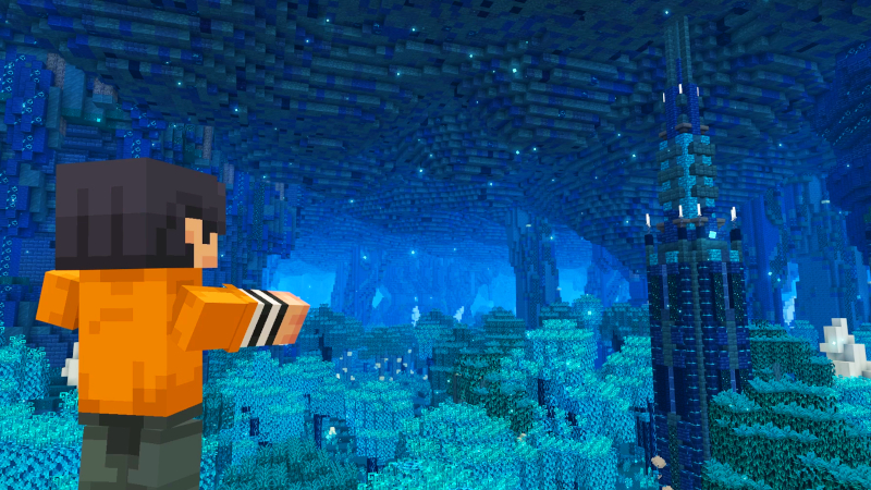 Screenshot of the Minecraft Bedrock Marketplace product Add-On „Deep Dark Dimension“ created by Kreatik Studios.