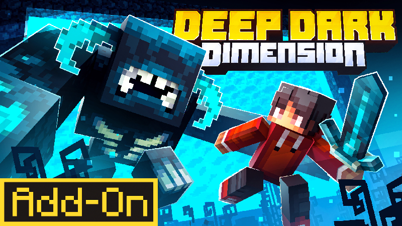 Thumbnail of the Minecraft Bedrock Marketplace product Deep Dark Dimension Add-On created by Kreatik Studios.