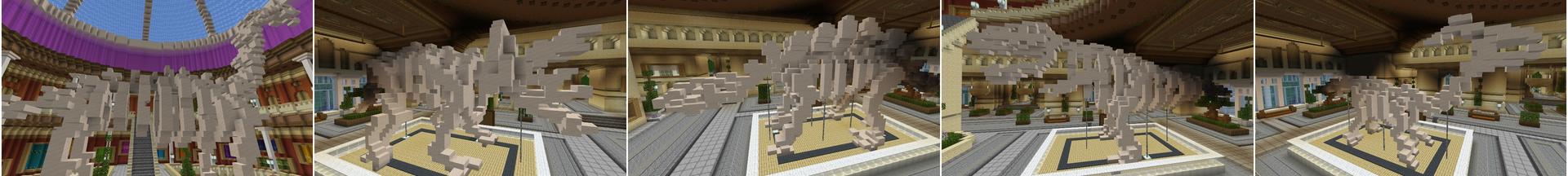 Panorama of the Minecraft Bedrock Marketplace product Dinosaur Museum created by Kreatik Studios.