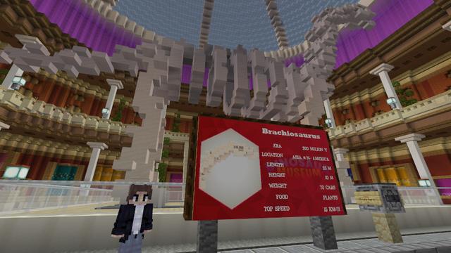 Screenshot of the Minecraft Bedrock Marketplace product Dinosaur Museum created by Kreatik Studios.
