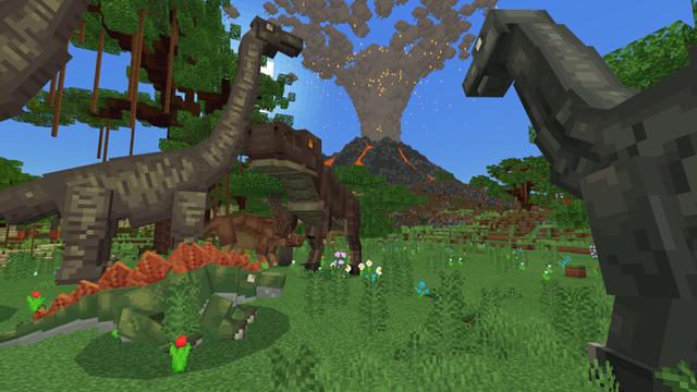 Screenshot of the Minecraft Bedrock Marketplace product Dinosaurs HD created by Kreatik Studios.