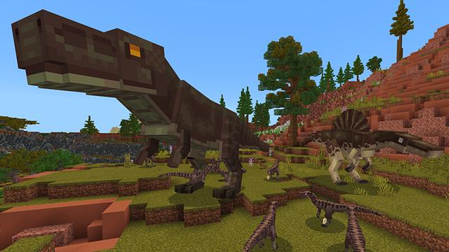 Screenshot of the Minecraft Bedrock Marketplace product Dinosaurs HD created by Kreatik Studios.