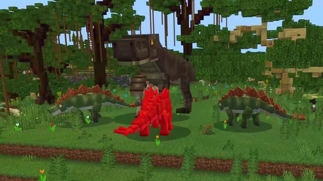 Screenshot of the Minecraft Bedrock Marketplace product Dinosaurs HD created by Kreatik Studios.
