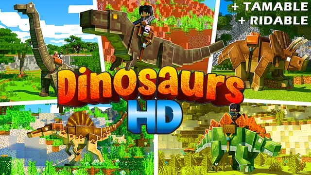 Thumbnail of the Minecraft Bedrock Marketplace product Dinossauros HD created by Kreatik Studios.