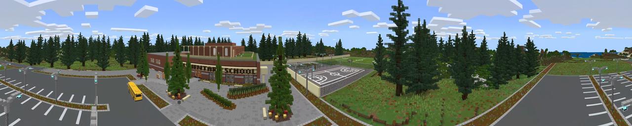 Panorama of the Minecraft Bedrock Marketplace product Elementary School Life created by Kreatik Studios.