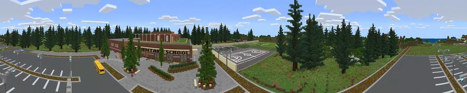 Panorama of the Minecraft Bedrock Marketplace product Elementary School Life created by Kreatik Studios.