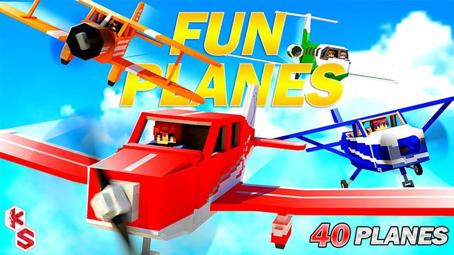 Thumbnail of the Minecraft Bedrock Marketplace product Fun Planes created by Kreatik Studios.