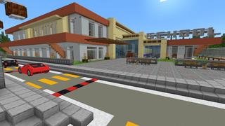 Screenshot of the Minecraft Bedrock Marketplace product Furniture: Modern School created by Kreatik Studios.