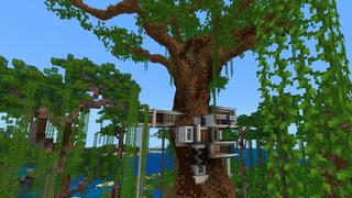 Screenshot of the Minecraft Bedrock Marketplace product HD Treehouse created by Kreatik Studios.