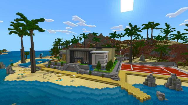Screenshot of the Minecraft Bedrock Marketplace product Island Mansion created by Kreatik Studios.