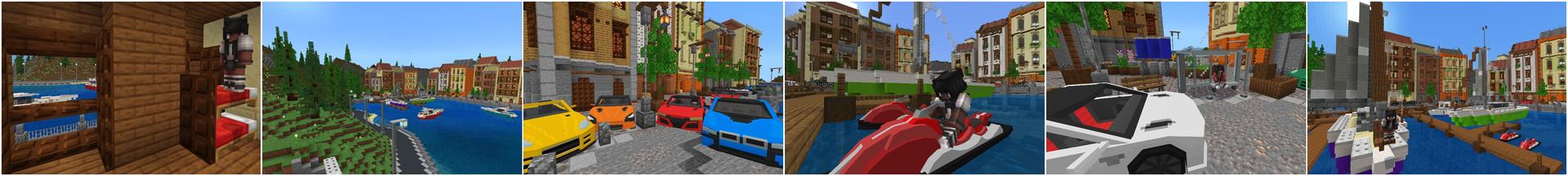 Panorama of the Minecraft Bedrock Marketplace product Life In Italy created by Kreatik Studios.