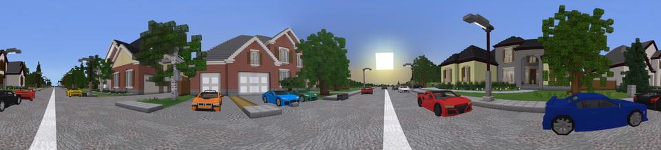 Panorama of the Minecraft Bedrock Marketplace product Living Room Furniture created by Kreatik Studios.