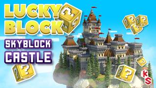 Thumbnail of the Minecraft Bedrock Marketplace product Château Lucky Block Skyblock created by Kreatik Studios.