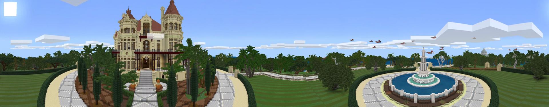 Panorama of the Minecraft Bedrock Marketplace product Luxury Palace Life created by Kreatik Studios.