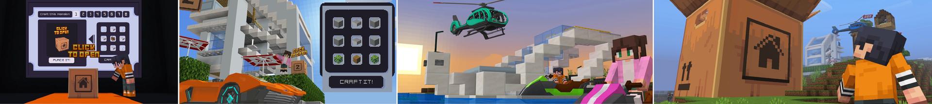 Panorama of the Minecraft Bedrock Marketplace product MansionCraft created by Kreatik Studios.