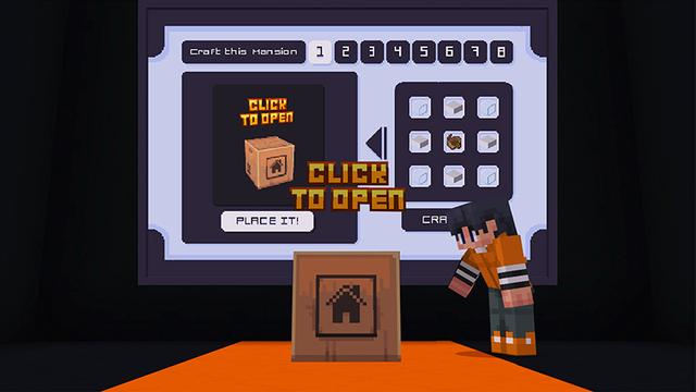 Screenshot of the Minecraft Bedrock Marketplace product MansionCraft created by Kreatik Studios.