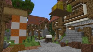Screenshot of the Minecraft Bedrock Marketplace product Medieval City Life created by Kreatik Studios.