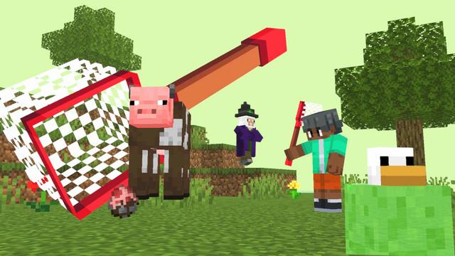 Screenshot of the Minecraft Bedrock Marketplace product Mob Fusion Add-On created by Kreatik Studios.