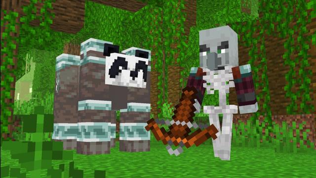 Screenshot of the Minecraft Bedrock Marketplace product Mob Fusion Add-On created by Kreatik Studios.