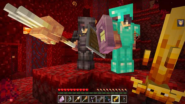 Screenshot of the Minecraft Bedrock Marketplace product MOB WEAPONS CRAFTABLE created by Kreatik Studios.