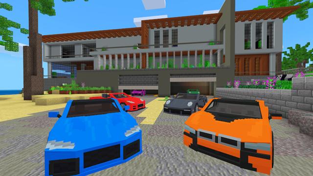 Screenshot of the Minecraft Bedrock Marketplace product Modern Beach House created by Kreatik Studios.